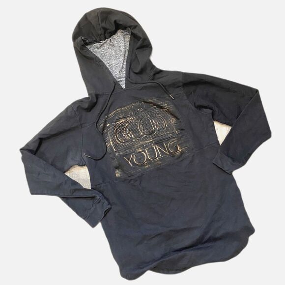 CAMP ORIGINAL CO. | Hoodie Men's M Pullover Sweatshirt Graphic Tee Black Gold - Picture 1 of 6